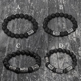 Celtic Knot Volcanic Rock Stainless Steel Bracelet03 | Gthic.com