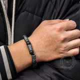 Celtic Knot Volcanic Rock Stainless Steel Bracelet02 | Gthic.com