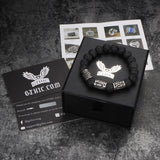 Celtic Knot Volcanic Rock Stainless Steel Bracelet