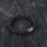 Celtic Knot Volcanic Rock Stainless Steel Bracelet04 | Gthic.com