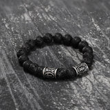 Celtic Knot Volcanic Rock Stainless Steel Bracelet05 | Gthic.com