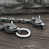 Celtic Wolf Stainelss Steel Beast Viking Bracelet 05 | Gthic.com