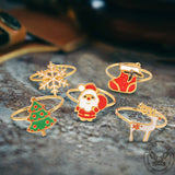 Christmas Cute Stainless Steel Open Ring | Gthic.com
