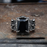 Classic Claw Stainless Steel CZ Ring | Gthic.com