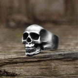 Classic Locomotive Stainless Steel Skull Ring 01 | Gthic.com