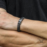 Classic Stainless Steel Biker Bracelet | Gthic.com