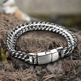 Classic Stainless Steel Biker Bracelet | Gthic.com