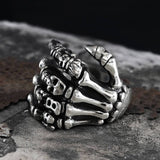 Claw Stainless Steel Skull Ring | Gthic.com