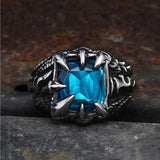 Cool Dragon Claw Stainless Steel CZ Ring | Gthic.com