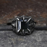 Cool Dragon Claw Stainless Steel CZ Ring | Gthic.com