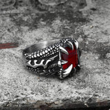 Cool Dragon Claw Stainless Steel CZ Ring | Gthic.com