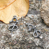 Crawling Snake Stainless Steel Animal Stud Earrings