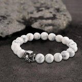 Kreuz-Totenkopf-Türkis-Edelstahlarmband