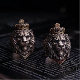 Crown Lion King Sterling Silver Ring