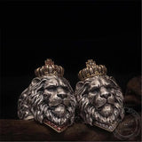 Crown Lion King Sterling Silver Ring