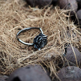 Dark Rose Sterling Silver Ring | Gthic.com