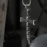 Deathly Skull And Cross Stainless Steel Pendant | Gthic.com