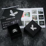 Detailed Pastoral Patterns Alloy Embossed Ring