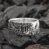 Detailed Pastoral Patterns Alloy Embossed Ring