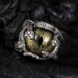 Devil's Eye Sterling Silver Snake Ring | Gthic.com