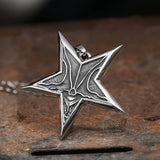 Devil Satan Smile Stainless Steel Pentagram Pendant | Gthic.com