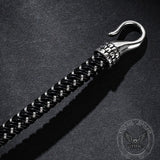 Dragon Clasp Stainless Steel Leather Bracelet