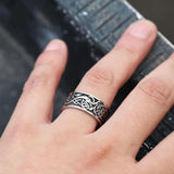 Dragon Head Celtic Knot Stainless Steel Viking Ring02 | Gthic.com