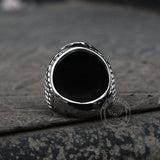 Dragon Scale Pattern Stainless Steel Cross Ring