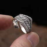 Eagle Wing Sterling Silver Ring | Gthic.com
