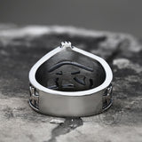 Egyptian Eye of Horus Ankh Stainless Steel Egypt Ring | Gthic.com