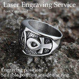 Eye of Ra Ankh Cross Stainless Steel Egypt Ring