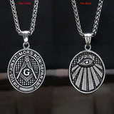 AG Eye Of Providence Stainless Steel Masonic Pendant | Gthic.com