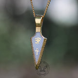 Eye of Ra Ankh Spearhead Stainless Steel Pendant