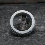 Fenris-wolf Stainless Steel Viking Ring 06 | Gthic.com