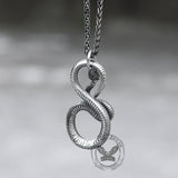 Ferocious Snake Stainless Steel Animal Pendant