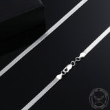 Flat Snake Chain Sterling Silver Necklace | Gthic.com