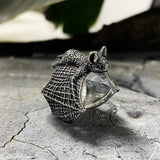 Flying Bat Stainless Steel Animal Ring | Gthic.com