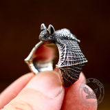 Flying Bat Stainless Steel Animal Ring | Gthic.com