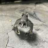 Flying Bat Stainless Steel Animal Ring | Gthic.com