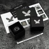 Flying Bats Stainless Steel Gemstone Ring