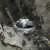 Free Soul Never Dies Flower Skull Stainless Steel Wedding Ring