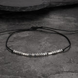 Custom Morse Code Sterling Silver Bracelet