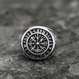 Futhark Runes Compass Viking Ring | Gthic.com