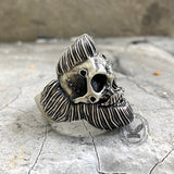 Gangster Sterling Silver Skull Ring 03 | Gthic.com