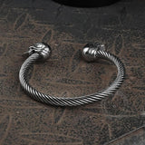 Ghost Head Stainless Steel Opening Bracelet