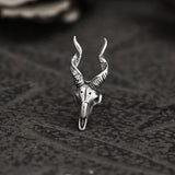 Goat head Sterling Silver Stud Satan Stud Earring