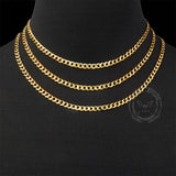Gold Cuban Link Stainless Steel Chain Necklace