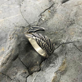 Gothic Angel Demon Wing Sterling Silver Ring | Gthic.com