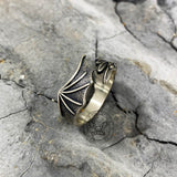 Gothic Angel Demon Wing Sterling Silver Ring | Gthic.com