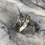 Gothic Angel Demon Wing Sterling Silver Ring | Gthic.com